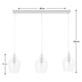 Argos Home Abas bubble glass bar light satin nickel (British brand)