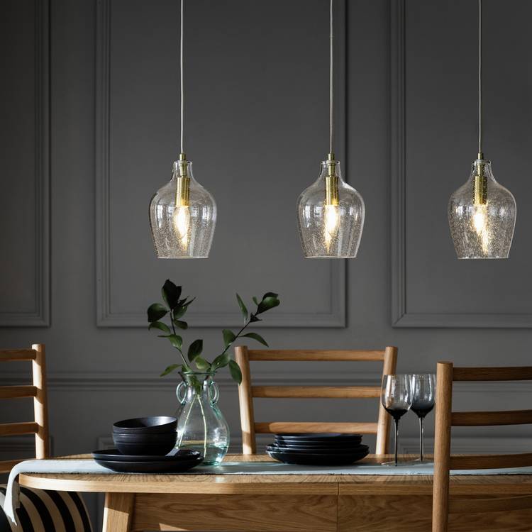 Argos Home Abas bubble glass bar light satin nickel (British brand)