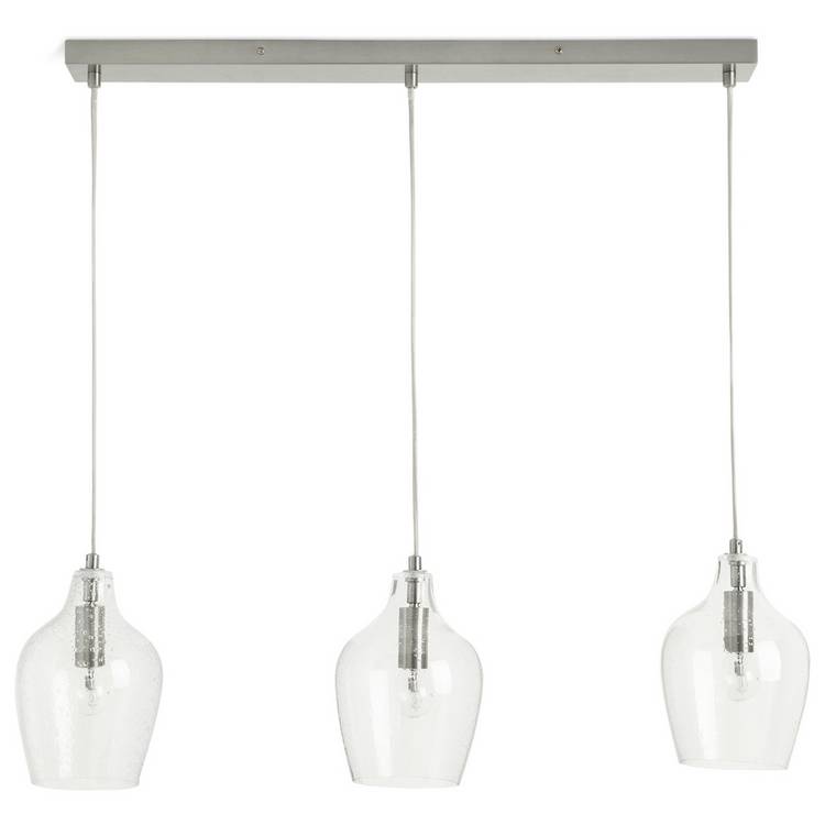 Argos Home Abas bubble glass bar light satin nickel (British brand)