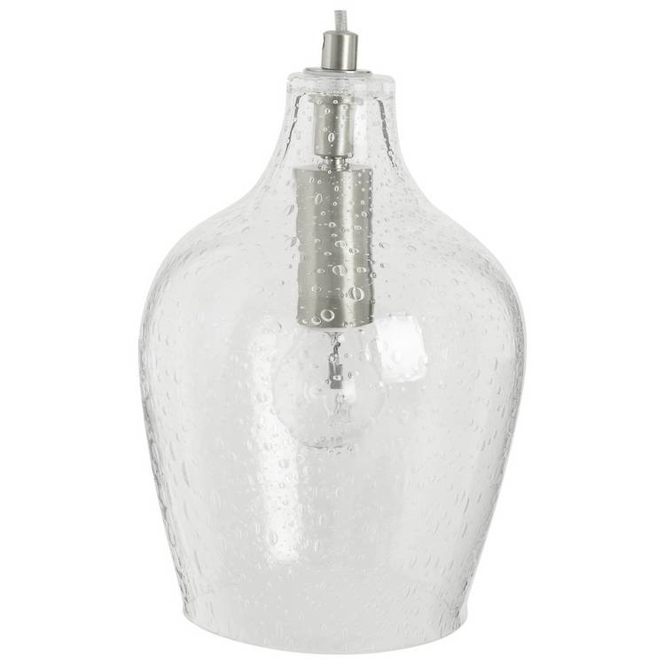 Argos Home Abas bubble glass bar light satin nickel (British brand)