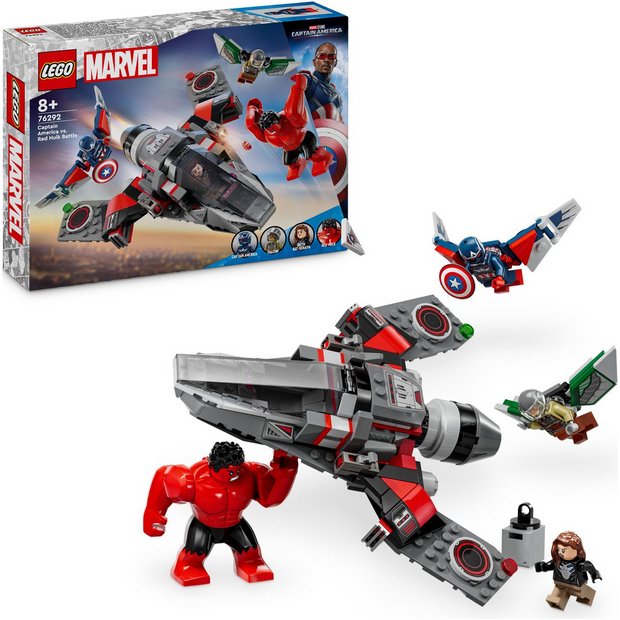 LEGO Captain America vs Red Hulk building set, UK version