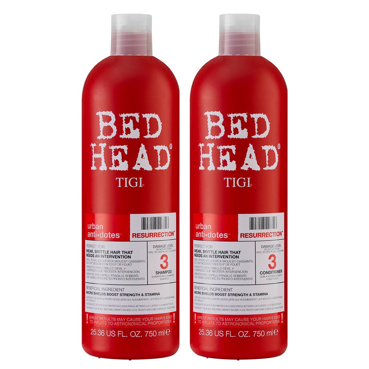 TIGI Bed Head Level 3 Resurrection Shampoo & Conditioner, 2 x 750ml