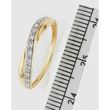 Revere 9ct gold diamond crossover eternity ring (British brand)