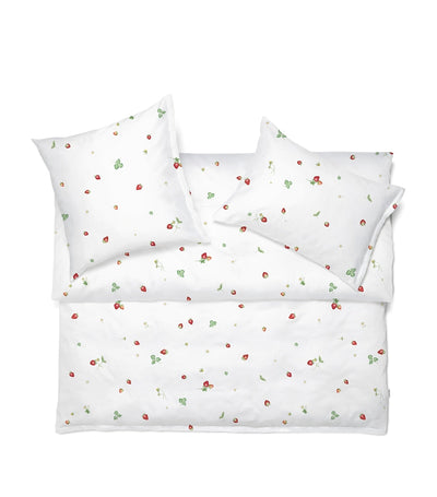 Harrods Schlossberg Cotton June Strawberry King Oxford Pillowcase (50cm x 90cm)- Buy online at McGrocer