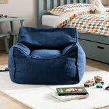 Kaikoo Kids Single Chair Boucle Bean Bag Off White Bean Bag Chair