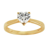 Revere 9ct gold heart cubic zirconia engagement ring, UK version