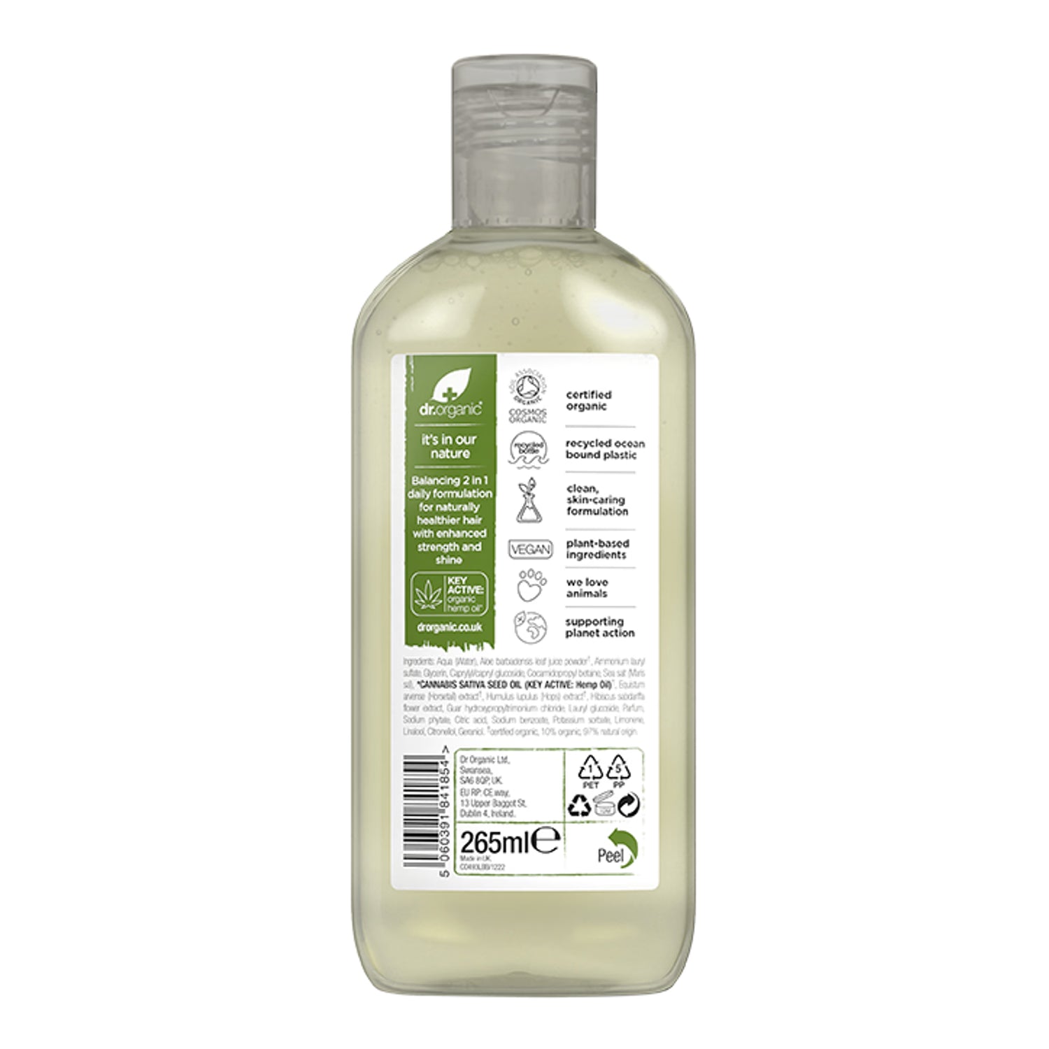 Dr Organic hemp shampoo conditioner 265ml - British product