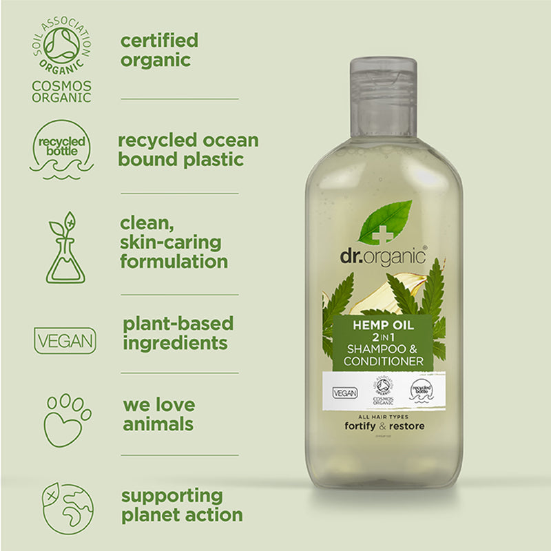 Dr Organic hemp shampoo conditioner 265ml - British product
