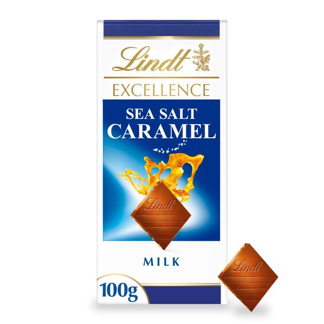 Lindt Excellence Caramel & Sea Salt Milk Chocolate Bar   100g GOODS M&S   