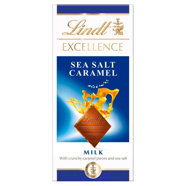 Lindt Excellence Caramel & Sea Salt Milk Chocolate Bar   100g GOODS M&S   