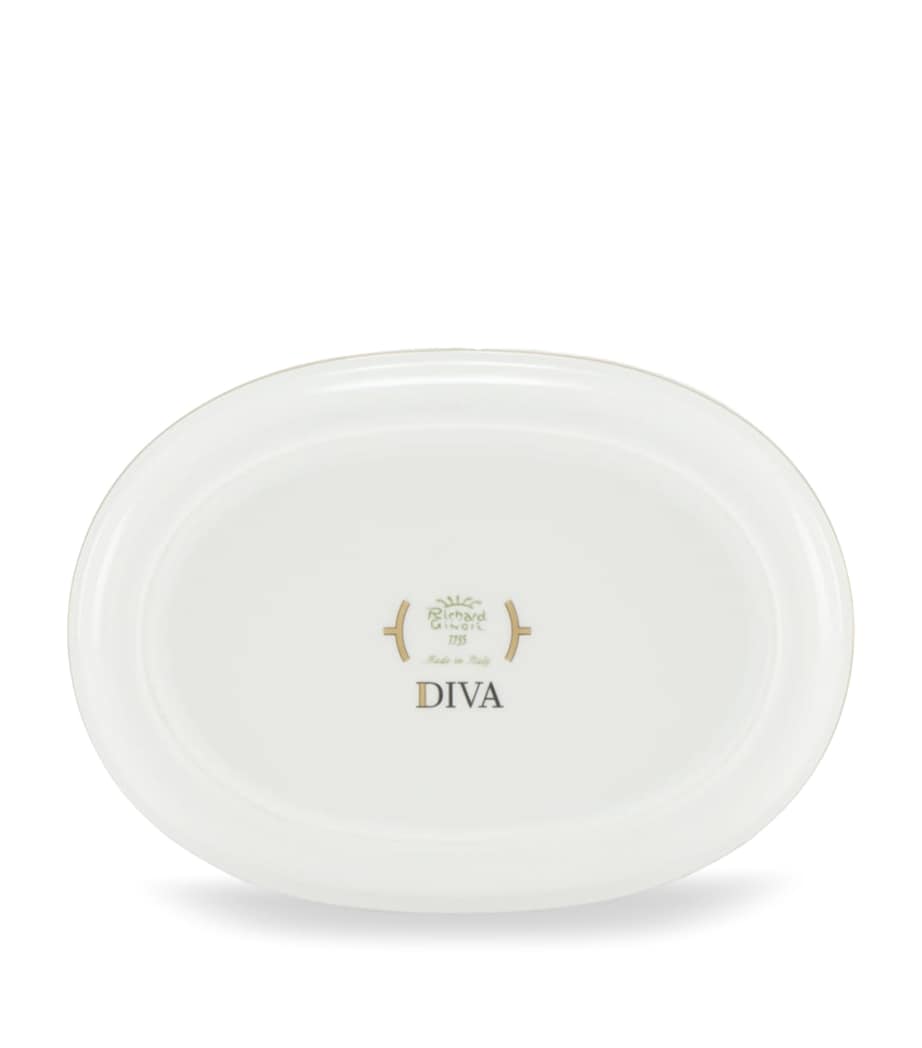 Ginori 1735 Colonna Diva Giallo porcelain pickle dish 21.5cm - British product