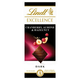 Lindt Excellence Cranberry Almond & Hazelnut Dark Chocolate Bar   100g GOODS M&S   