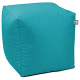 Rucomfy indoor outdoor cube bean bag turquoise 38cm, UK version