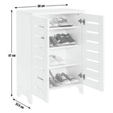 Argos Home slatted shoe storage cabinet oak finish (British brand)