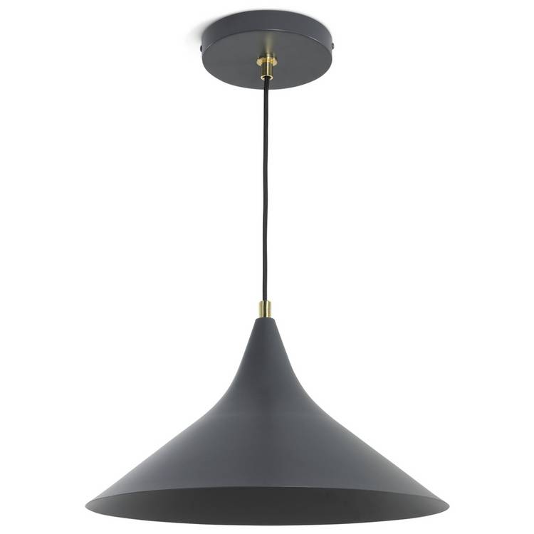 Habitat Spun Cone pendant light black - British product