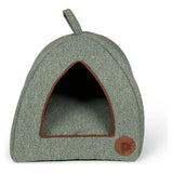 Petface sage herringbone cat bed medium, imported from the UK