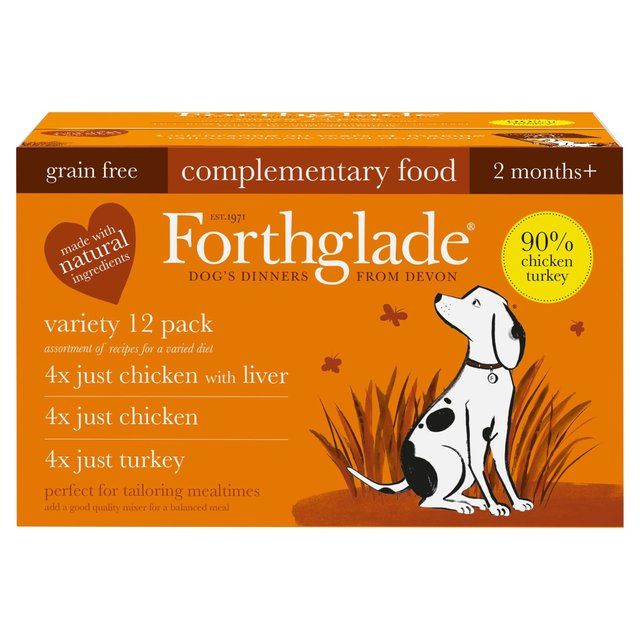 Forthglade Just 90% Poultry Variety (Turkey Chicken Liver) Wet dog food   12 x 395g GOODS M&S   