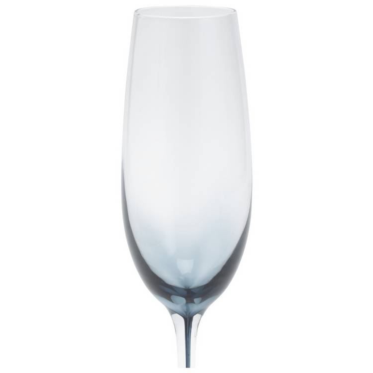 Habitat blue gradient champagne flutes set of 4, imported from the UK