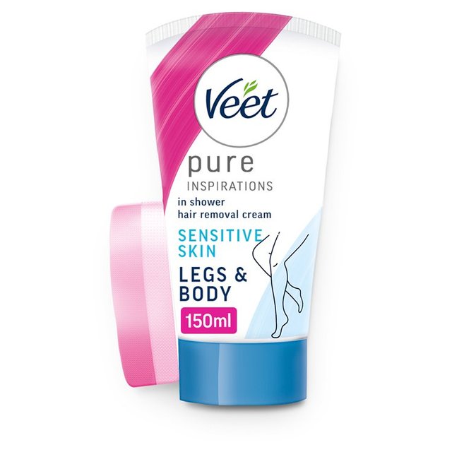 Veet In Shower Hair Removal Cream Legs Body Sensitive   150ml