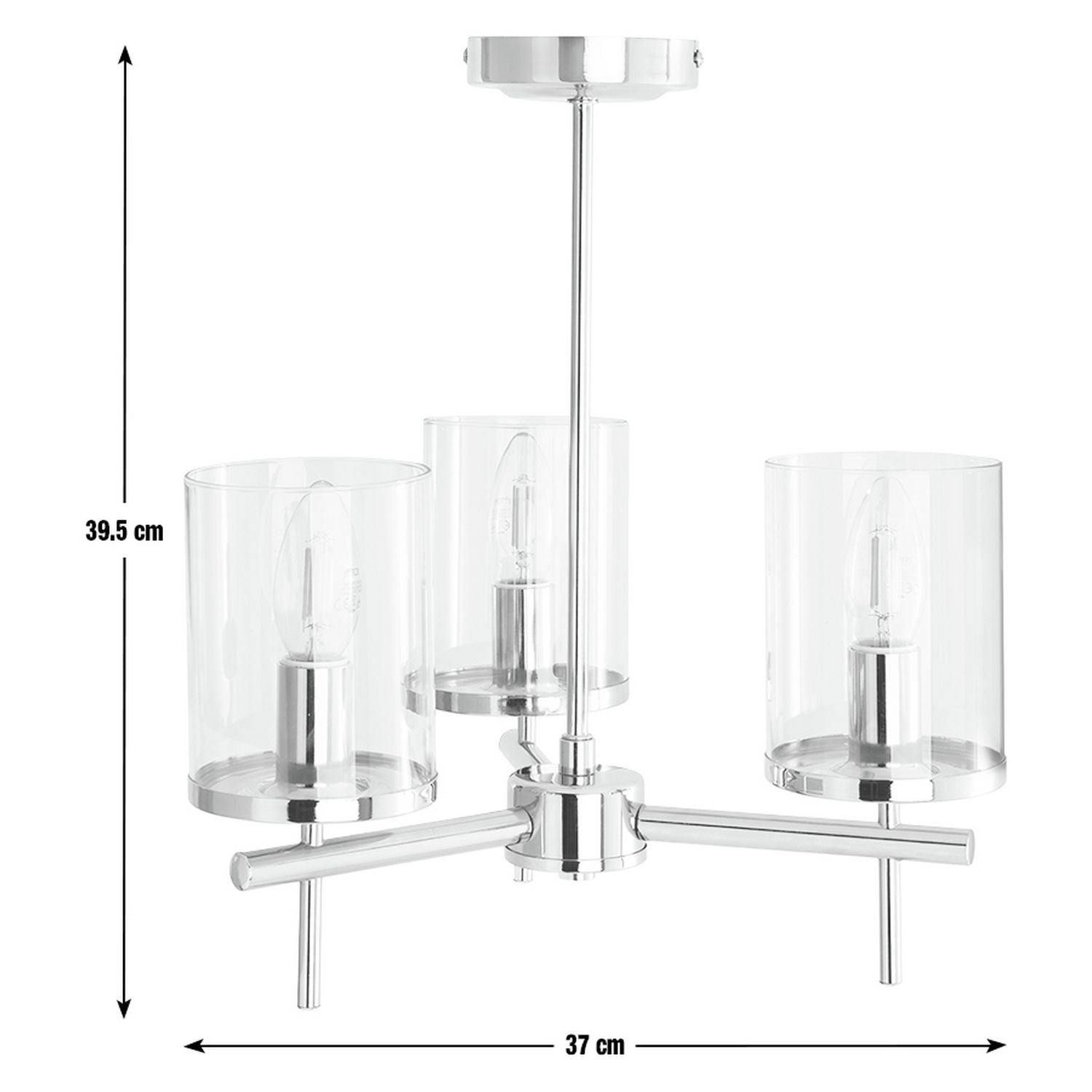 Argos Home uplighter ceiling light chrome finish - British product