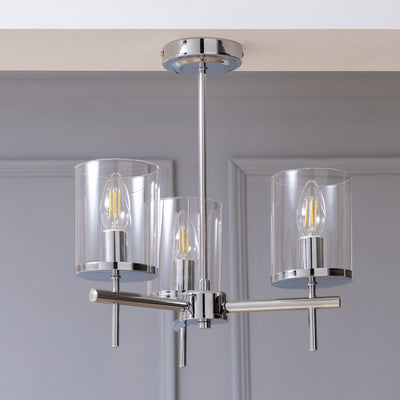Argos Argos Home Uplighter Steel Flush Ceiling Light - Chrome- Buy online at McGrocer