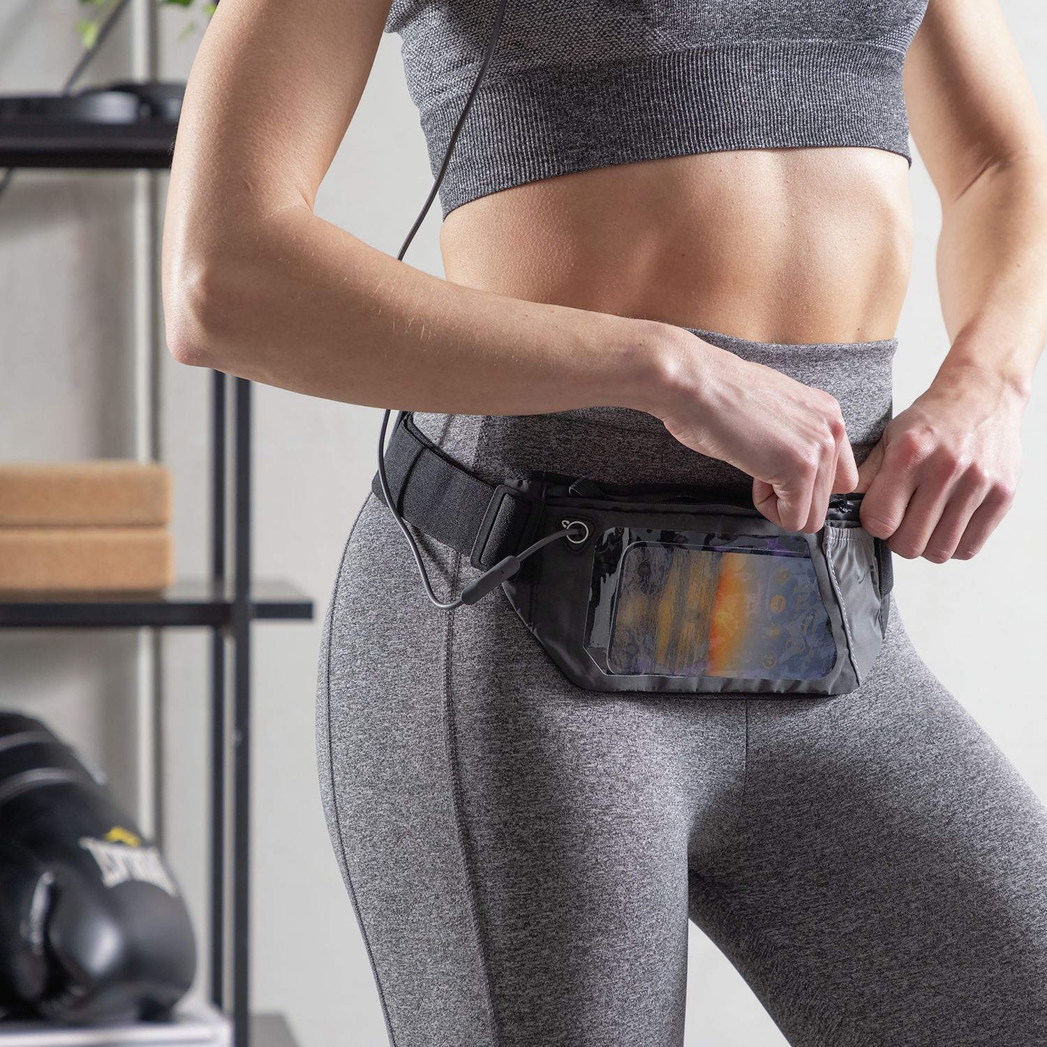 Opti Run Waist Band running accessory with phone pocket, UK version