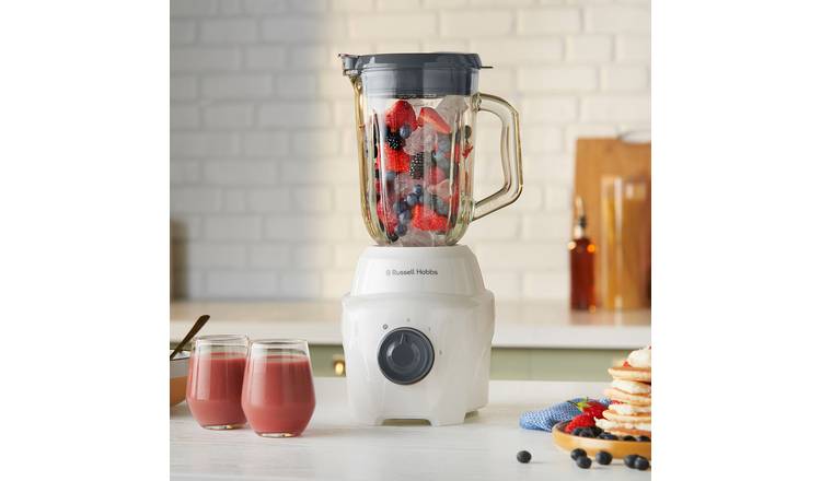 Russell Hobbs Go Create White 1.5L Glass Jug Blender 27580 GOODS Argos