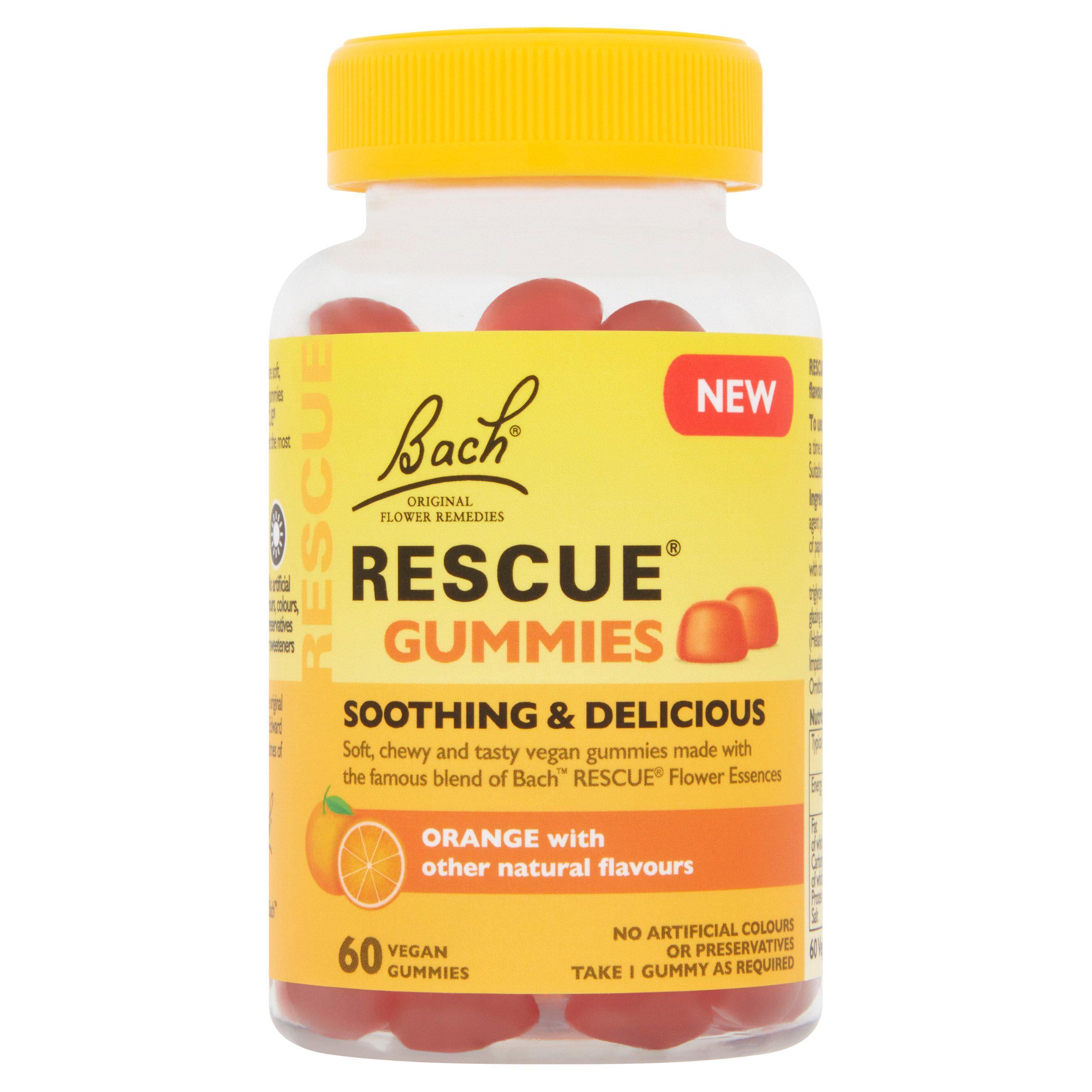 Bach Rescue Vegan Gummies Orange with Other Natural Flavours x60 GOODS Sainsburys   