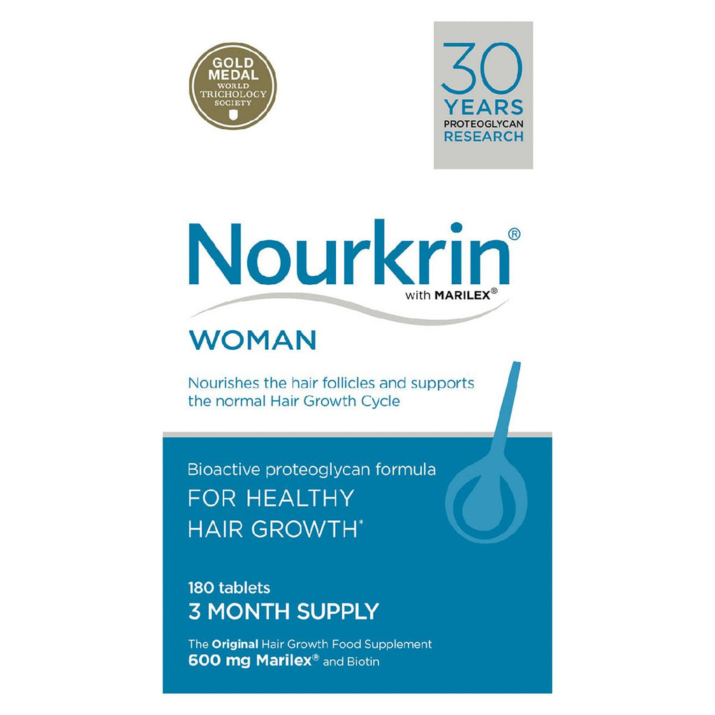 Nourkrin® WOMAN For Hair Growth- 3 Month Supply (180 Tablets) Bundle