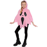 Smiffys pink ghost poncho kids unisex, UK version