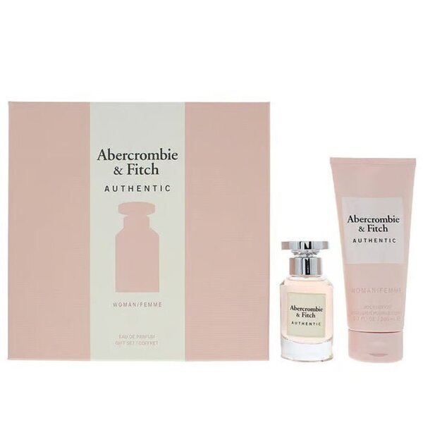 Abercrombie & Fitch Authentic Woman fragrance gift set 50ml EDP 200ml lotion (British brand)