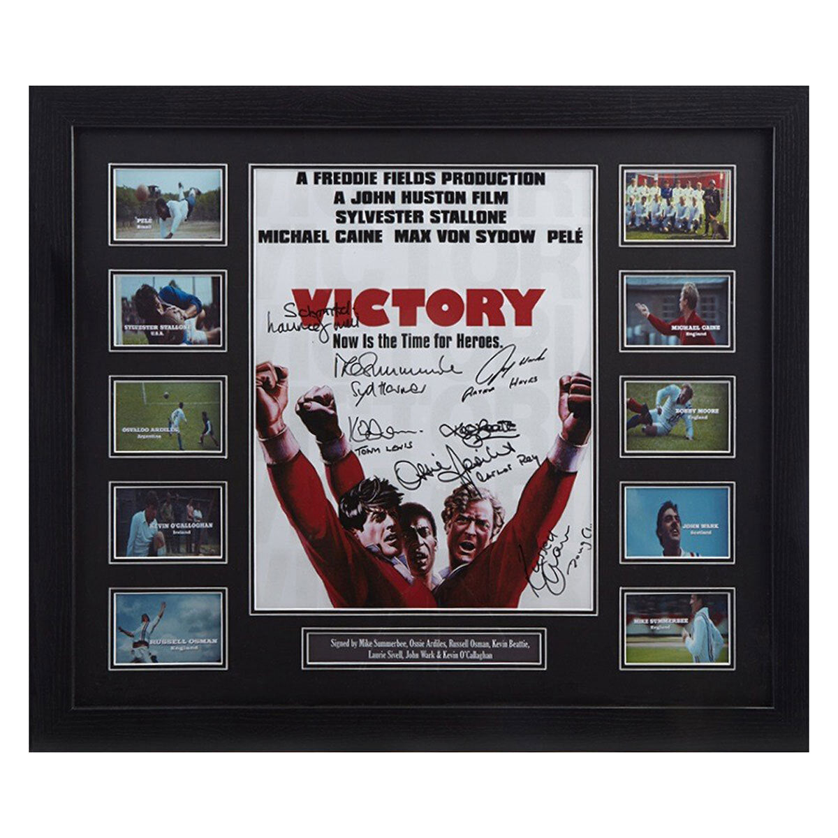 Allstarsignings signed framed Escape to Victory poster 51x61cm, imported from the UK