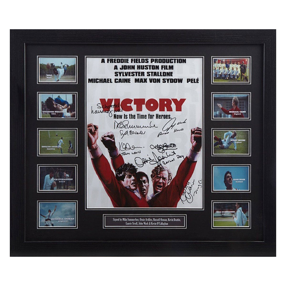 Allstarsignings signed framed Escape to Victory poster 51x61cm, imported from the UK