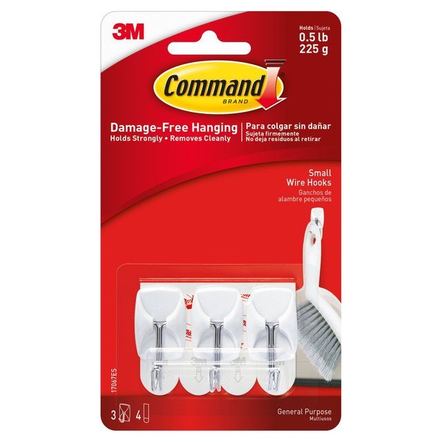 Command Wire Hooks Small (3 hooks 4 strips/pk) GOODS M&S   