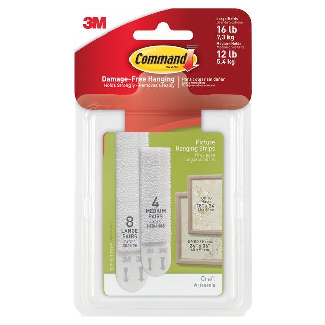 Command Picture Hanging Strips (8 medium strips 16 large strips/pk)