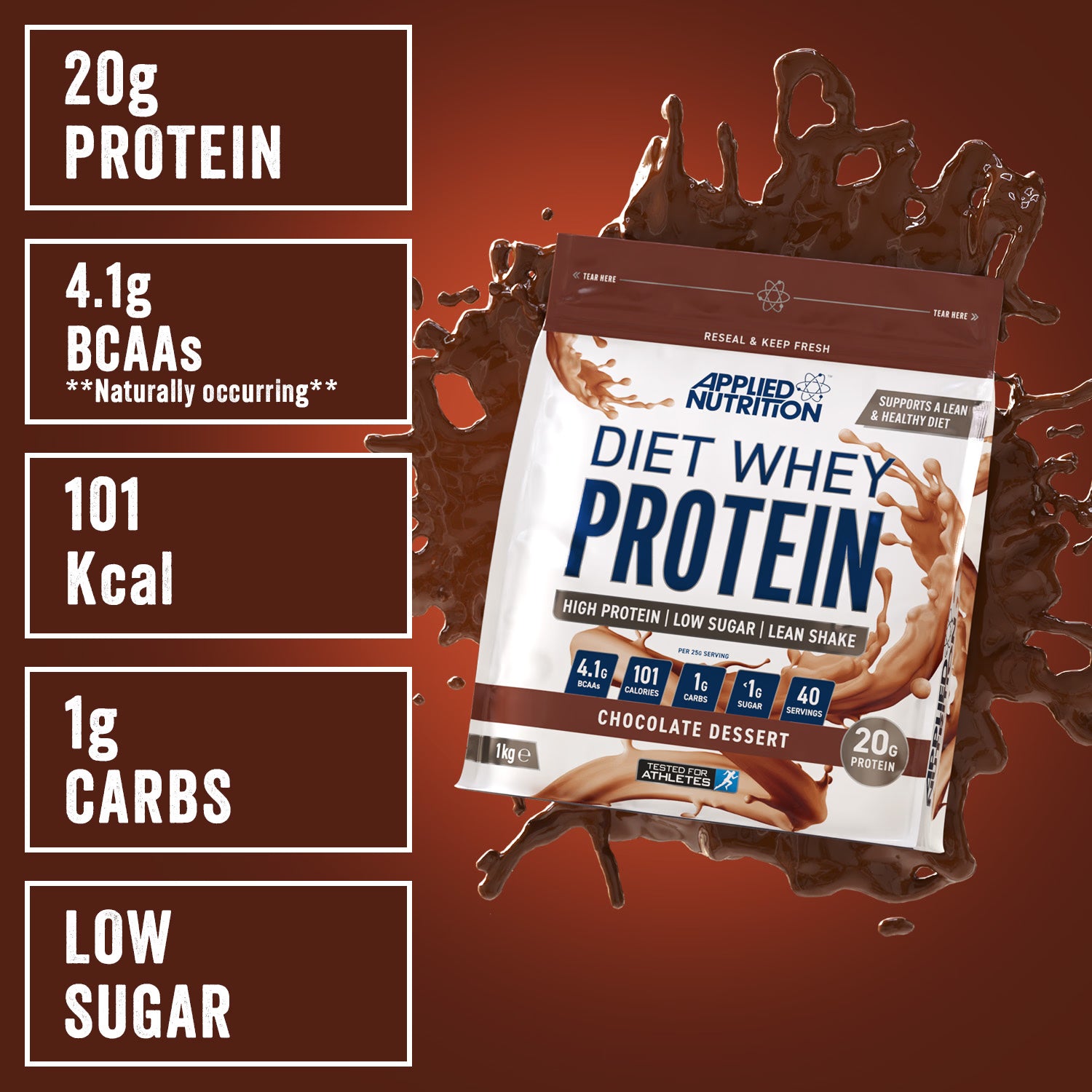 Diet Whey Protein Chocolate Dessert 1kg