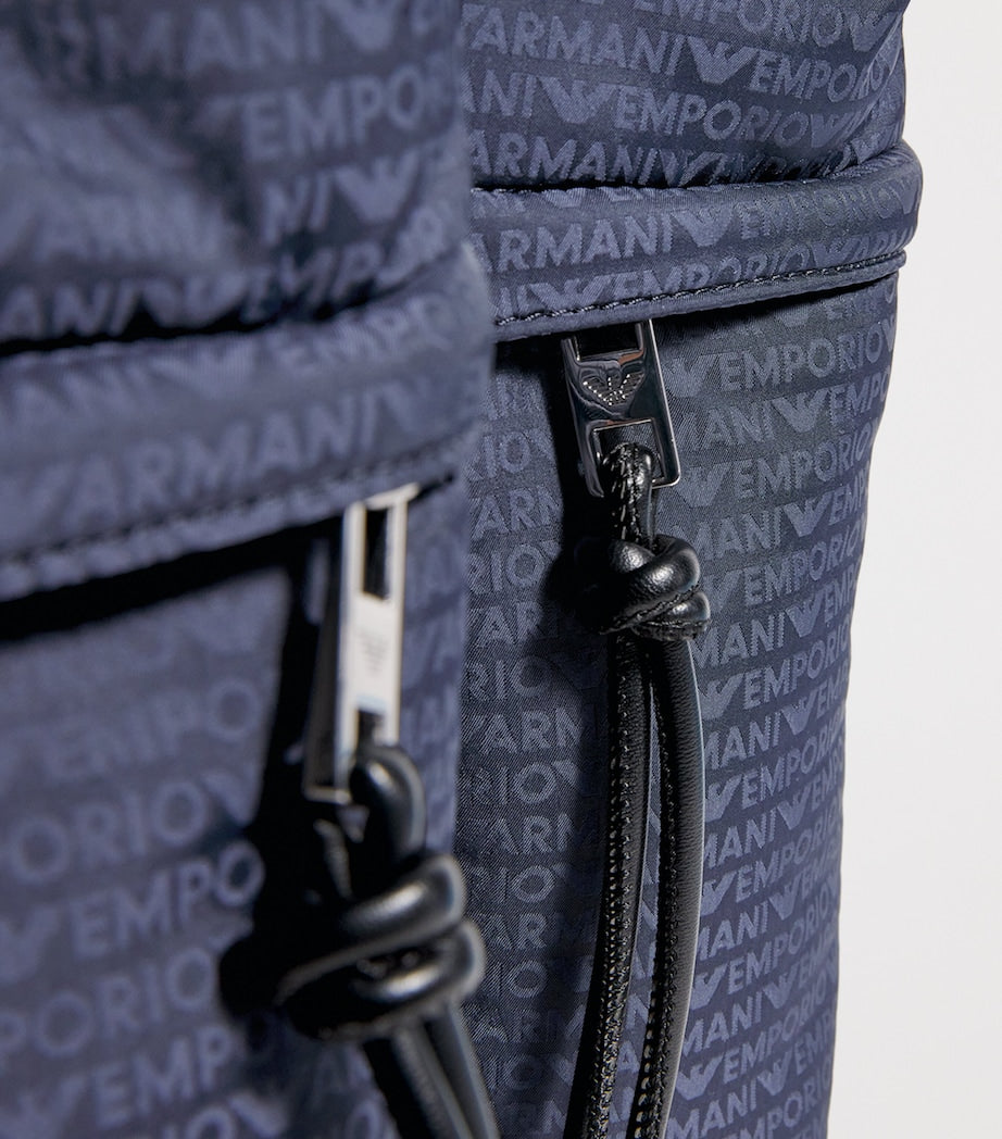 Emporio Armani padded jacquard backpack (British brand)