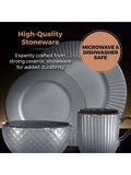Tower grey 16-piece dinnerware set (British brand)