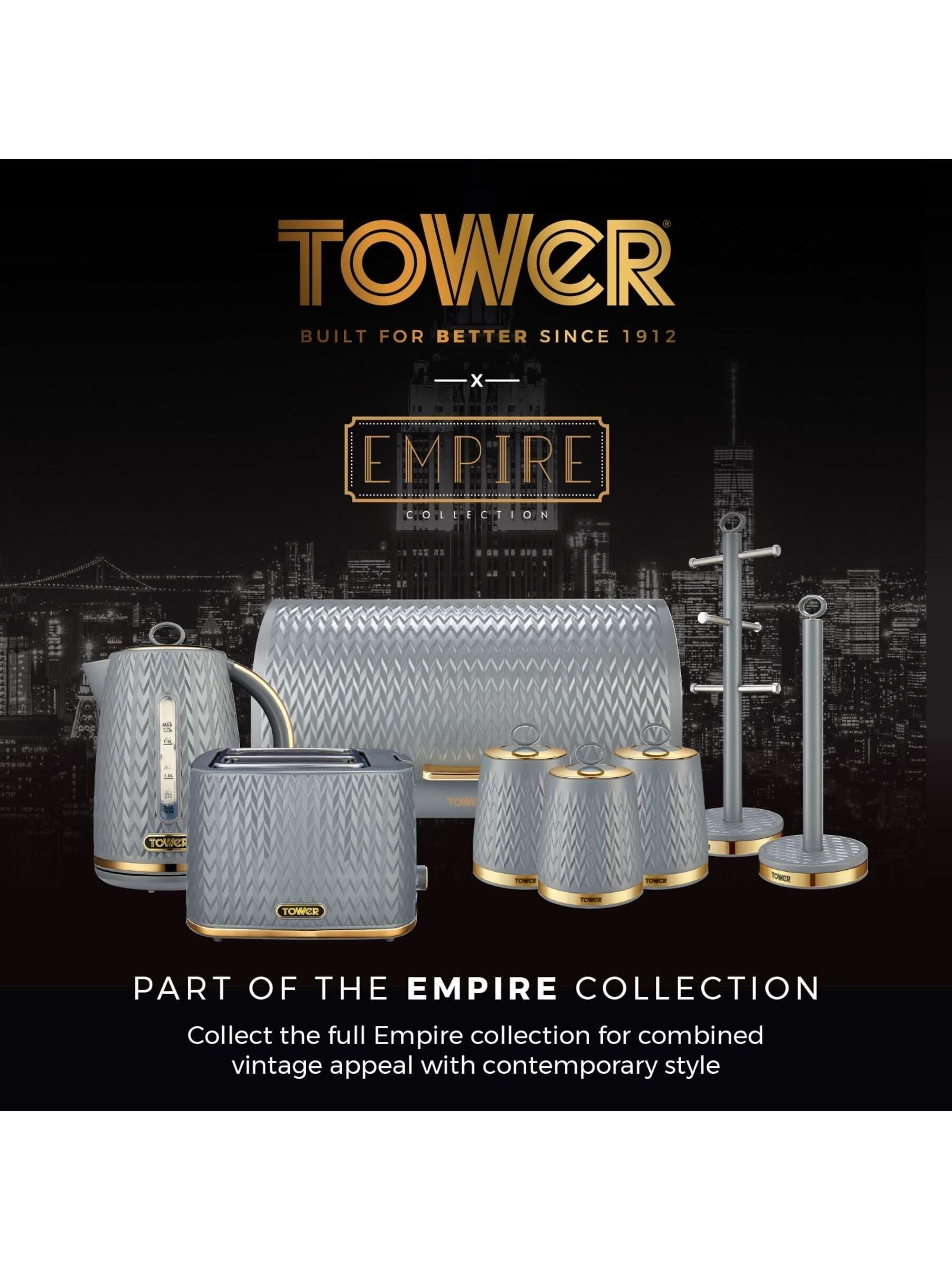 Tower grey 16-piece dinnerware set (British brand)