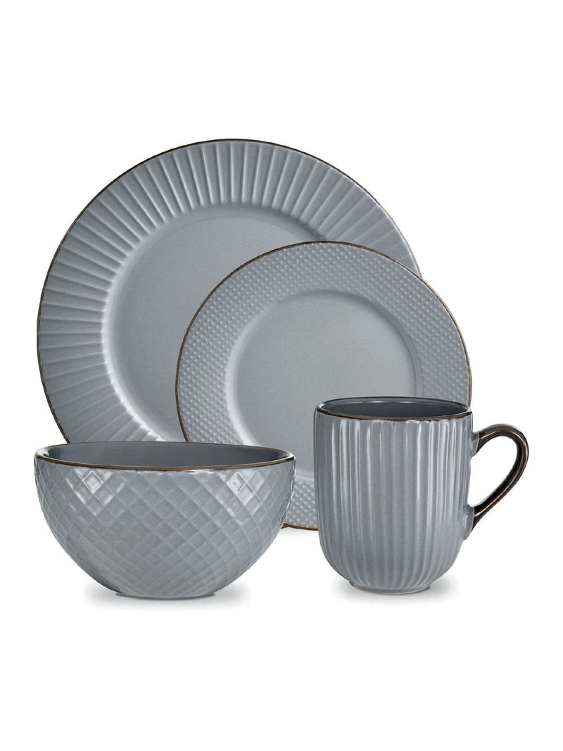 Tower 16 Piece Grey Dinnerware Set