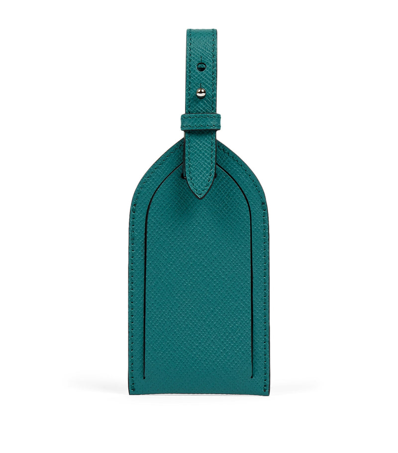 Smythson Panama leather luggage tag (British brand)