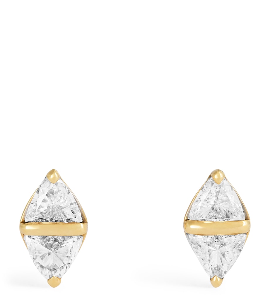Emily P. Wheeler yellow gold diamond Tilly stud earrings, UK version