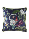 Evans Lichfield lemur velvet cushion, imported from the UK