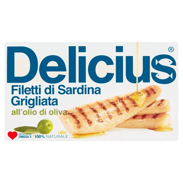 Delicius Grilled Sardine Fillets in Olive Oil   90g GOODS M&S   