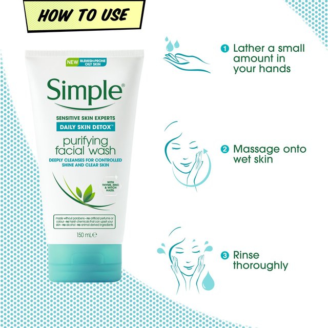 Simple Detox Purifying Face Wash   150ml GOODS M&S   