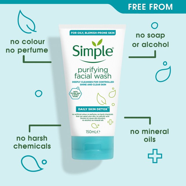 Simple Detox Purifying Face Wash   150ml GOODS M&S   