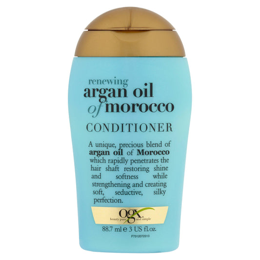 Ogx Renewing Argan Oil of Morocco Conditioner 88.7ml Travel size toiletries Sainsburys   
