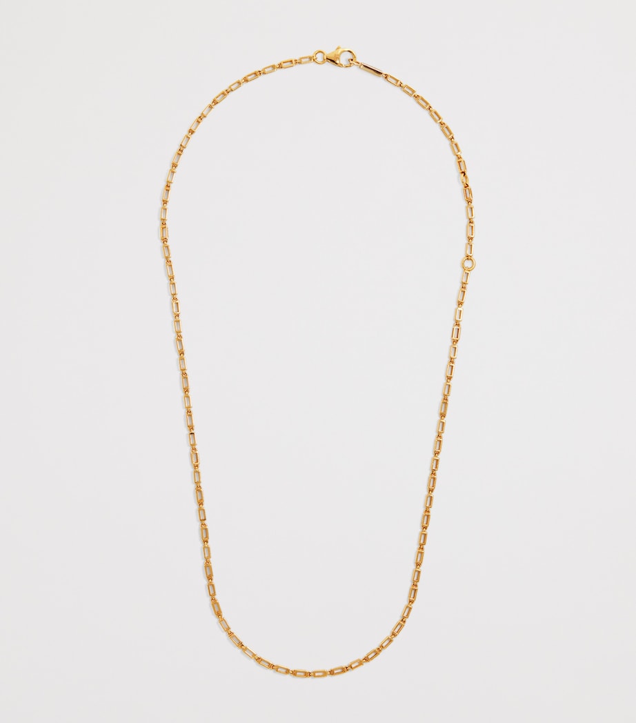 Suzanne Kalan 18kt yellow gold block chain necklace, UK version