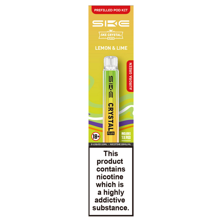 SKE Lemon & Lime Crystal Plus Prefilled Pod Kit