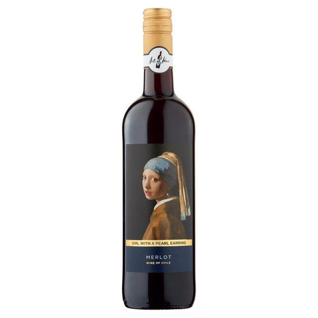 Art of Wine Girl with a Pearl Earring Merlot   75cl GOODS M&S   